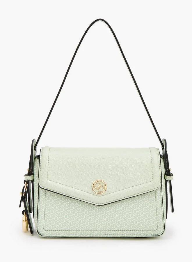 Celeste Monogram Print Crossbody Bag With Adjustable Strap